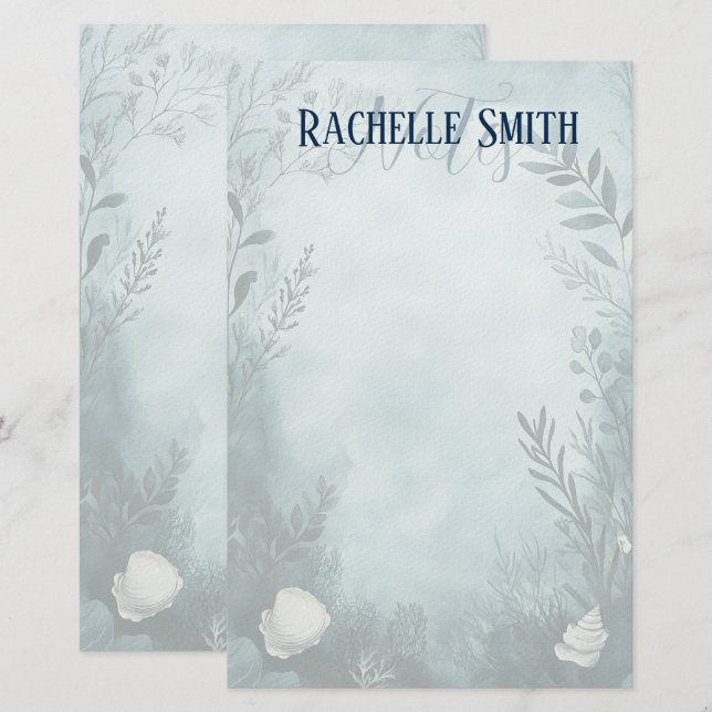 Coastal‑Inspired Personalised Stationery (Front/Back)