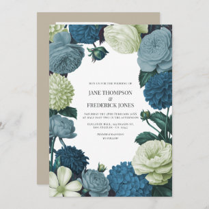 Coastal Juniper, Tidal Foam & Deep Reef Blue Invitation