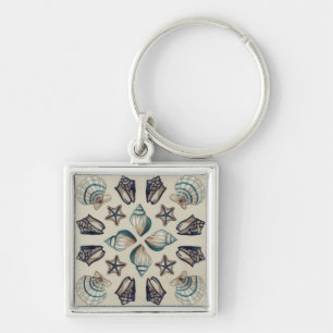 Coastal Kaleidoscope I Key Ring