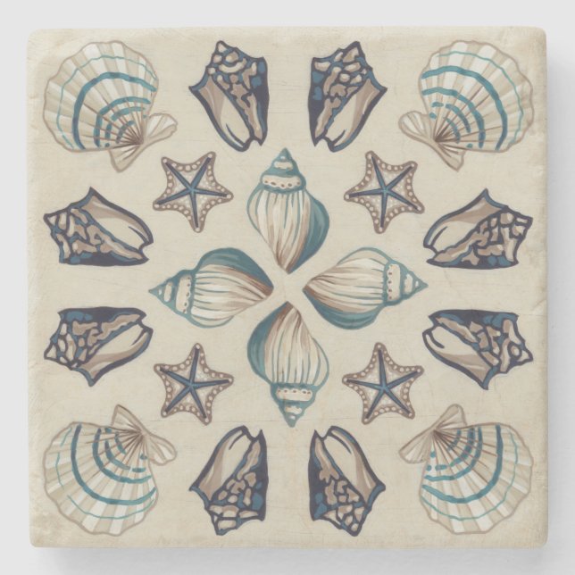 Coastal Kaleidoscope I Stone Coaster (Front)