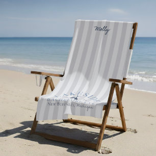 Coastal Lake Bachelorette Bridesmaid Beach Towel