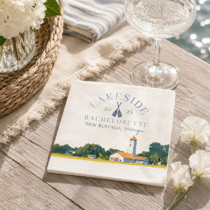 Coastal Lake Bachelorette Napkin