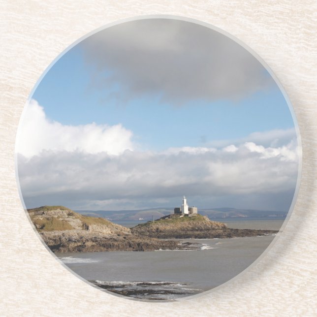Coastal landscape and lighthouse coaster (Front)