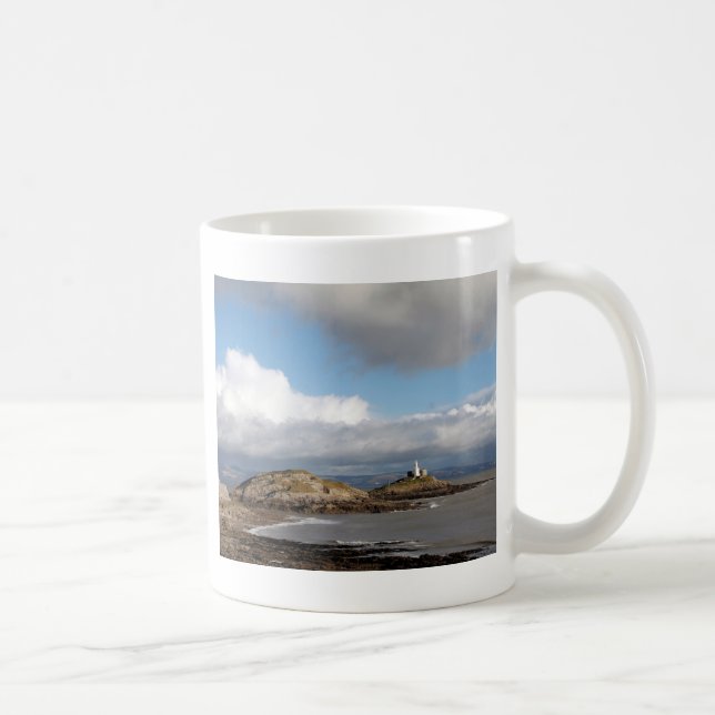Coastal landscape and lighthouse coffee mug (Right)