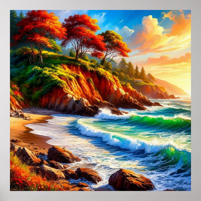 Coastal Landscape Art For Relaxing Home Decor (Front)