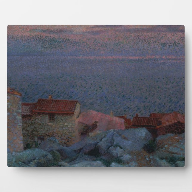Coastal Landscape (oil on canvas) Plaque (Front)