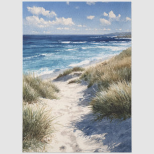 Coastal Landscape Tissue Paper for Furniture