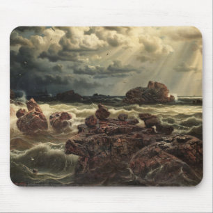 Coastal Landscape with Ships on the Horizon Mouse Pad
