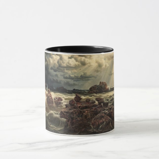 Coastal Landscape with Ships on the Horizon Mug (Center)