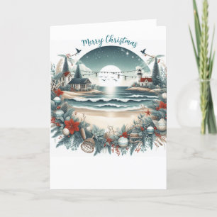 Coastal Life Christmas Holiday Card