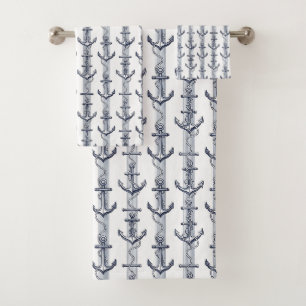 Coastal Life Oceans Blue Bath Towel Set