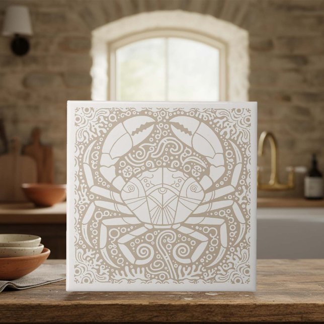 Coastal Life Series Crab Blue D1208 Ceramic Tile (Creator Uploaded)