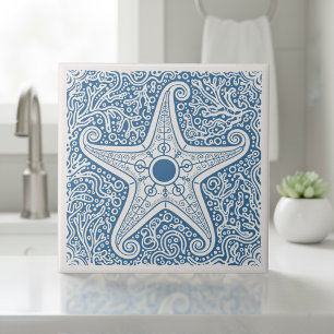 Coastal Life Series Starfish Blue D1208 Ceramic Tile
