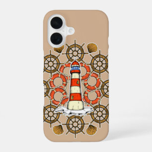 Coastal Lighthouse Illustration iPhone 16 Case