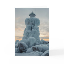 coastal lighthouse in winter