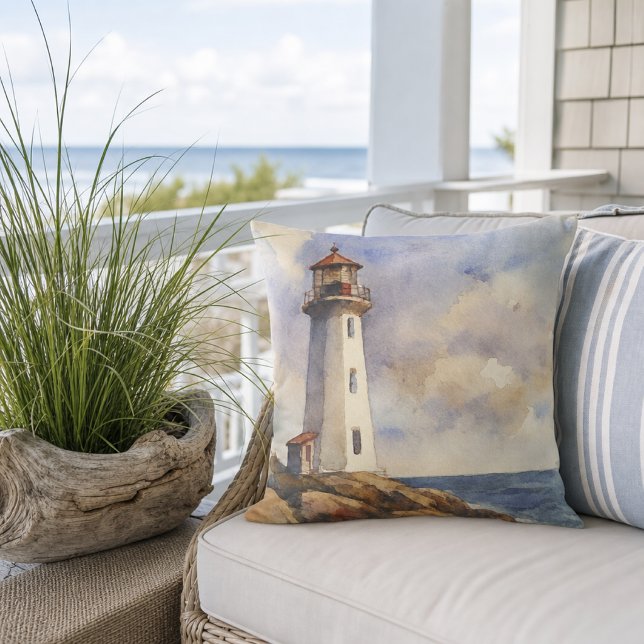 Coastal Lighthouse Nautical Home Decor  Cushion (Creator Uploaded)