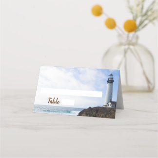 Coastal Lighthouse Wedding Place Cards