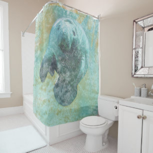Coastal Living Beautiful Manatee Shower Curtain