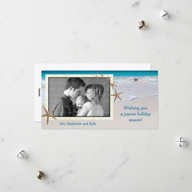Coastal Living Ocean Family Holiday Photo Card (Front/Back In Situ)