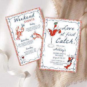 Coastal Lobster Bachelorette Invitation
