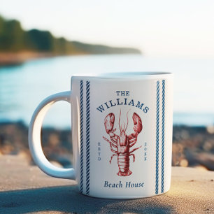Coastal Lobster Beach House Coffee Mug