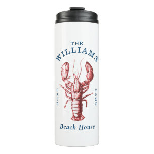 Coastal Lobster Beach House Thermal Tumbler