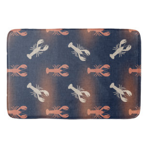 Coastal Lobster Pattern – Nautical Seafood Summer Bath Mat