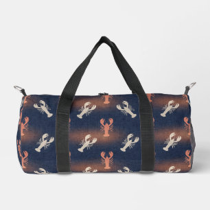 Coastal Lobster Pattern – Nautical Seafood Summer Duffle Bag
