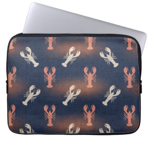 Coastal Lobster Pattern – Nautical Seafood Summer Laptop Sleeve