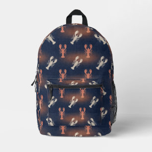 Coastal Lobster Pattern – Nautical Seafood Summer Printed Backpack