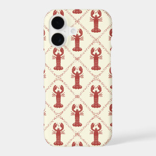 Coastal Lobster Red Cream Diamond