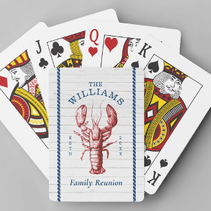 Coastal Lobster Seaside Family Reunion Playing Cards