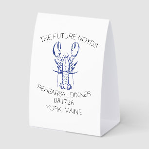 Coastal Lobster Wedding Rehearsal Dinner Sticker
