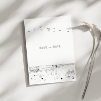 Coastal Love Sandy Beach Minimal Wedding