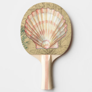 Coastal Map Collage Ping Pong Paddle