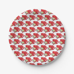 Coastal ME Maine Lobster Dinner Seafood Food Paper Plate