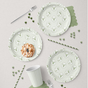 Coastal Mediterranean Lobster & Citrus Olive Grove Paper Plate