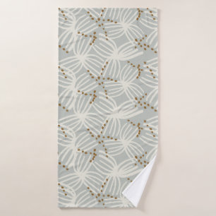 Coastal minimalist bohemian abstract - dusty blue bath towel