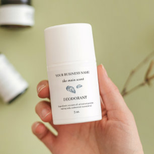 Coastal minimalist deodorant cosmetics packaging rectangular sticker
