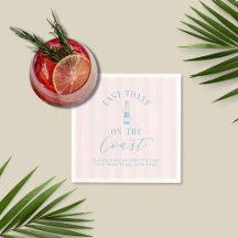 Coastal Modern Bachelorette Party Paper Napkins