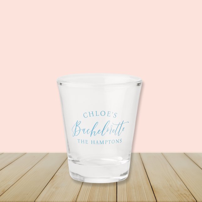 Coastal Modern Bachelorette Party Shot Glass (Last Toast on the Coast custom shot glass | bridesmaid gifts for beachy bachelorette party )