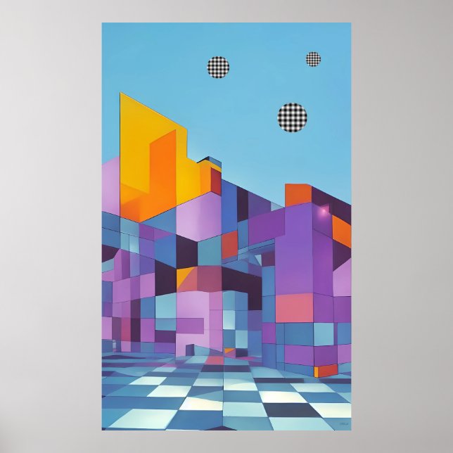 Coastal Modern Manor (Version A) - Ken Gauge Art Poster (Front)