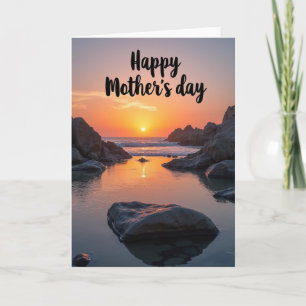 Coastal Mothers Day Sunset Card