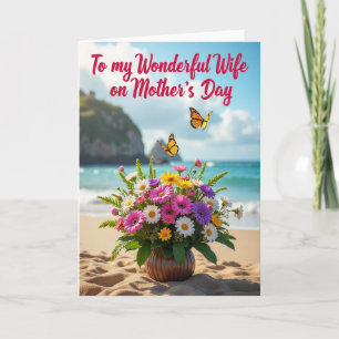 Coastal Mothers Day Wife Card