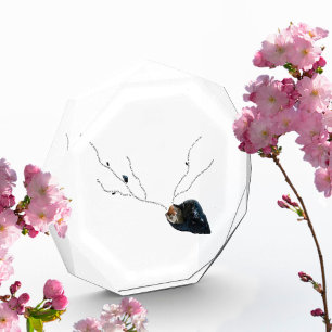 Coastal motivational poetry decor desk accessories photo block