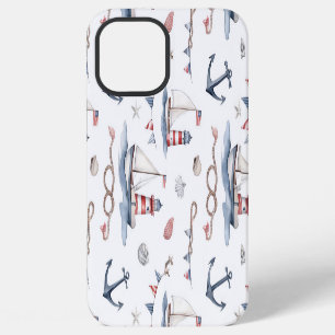 Coastal Nautical 4th of July Sailboats Lighthouse iPhone 12 Pro Max Case