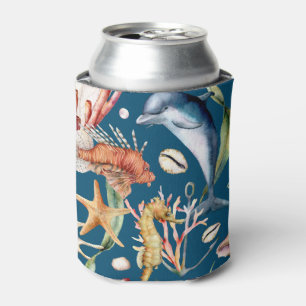 Coastal Nautical Aquatic Life / Can Cooler