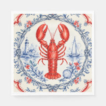 Coastal Nautical Clambake Seafood Party Plate