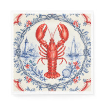 Coastal Nautical Clambake Seafood Party Plate