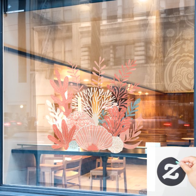 Coastal/nautical coral reef (Cafe Window)